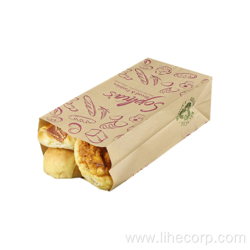 Customize Printed Logo Food Carrying Paper Bag